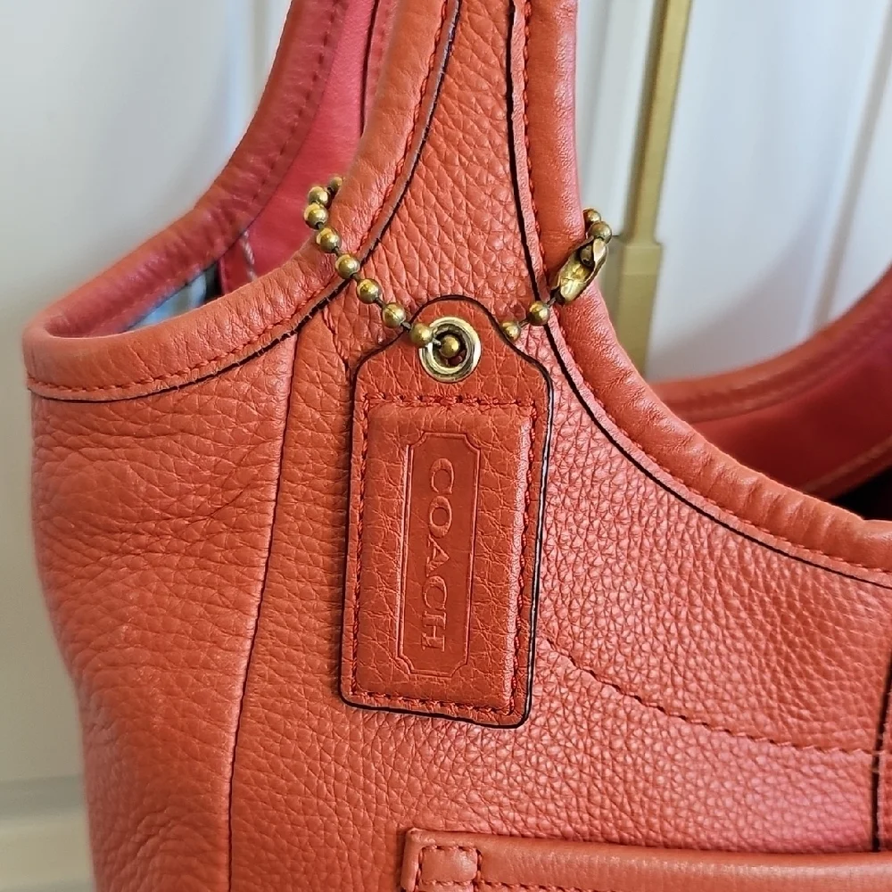 Coach Legacy Lining Ergo Coral 2007 Shoulder Bag EUC
